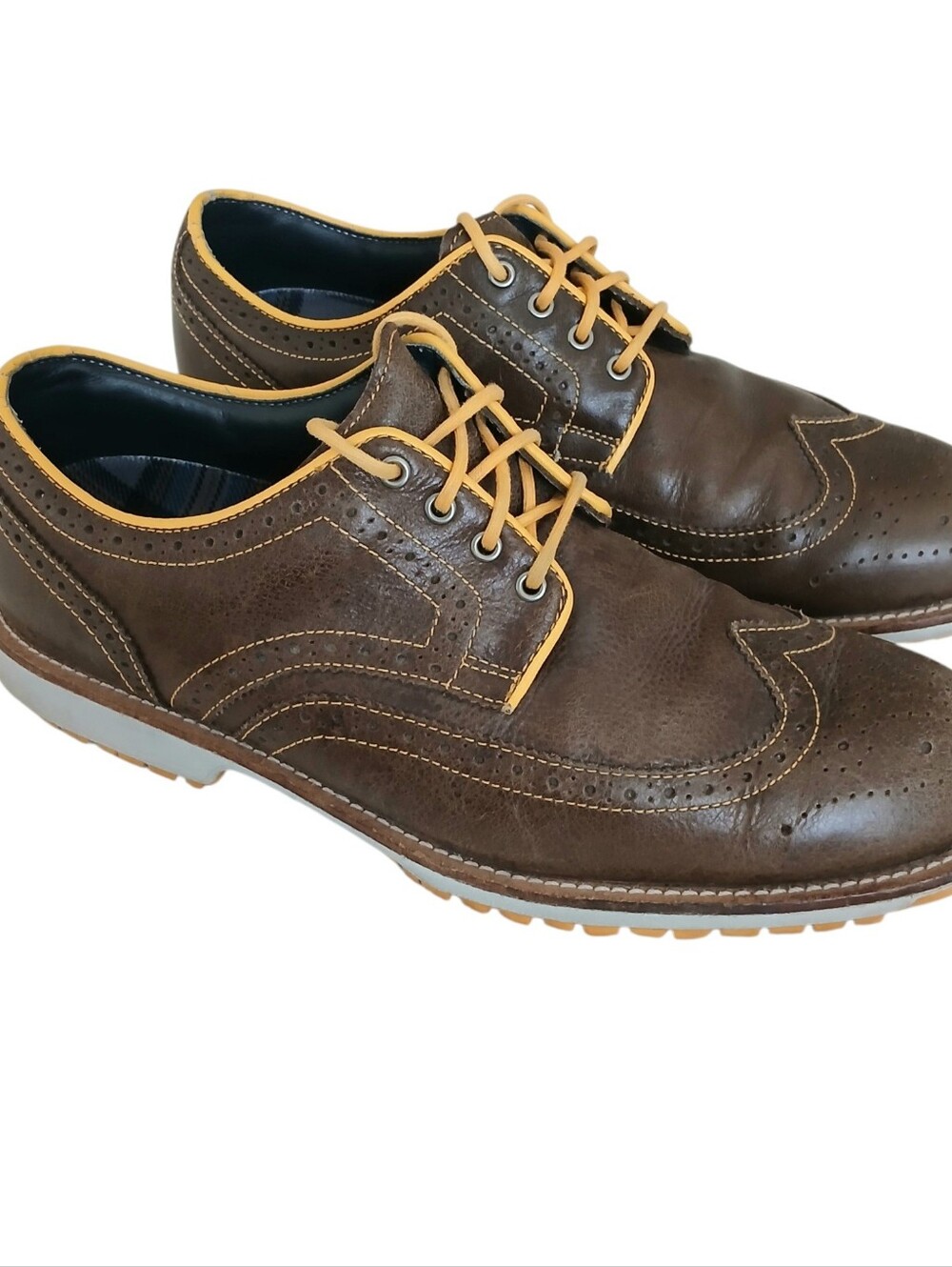 FOOTJOY Professional City Spikeless Wingtip Golf Shoes Men's 9m Brown Leather